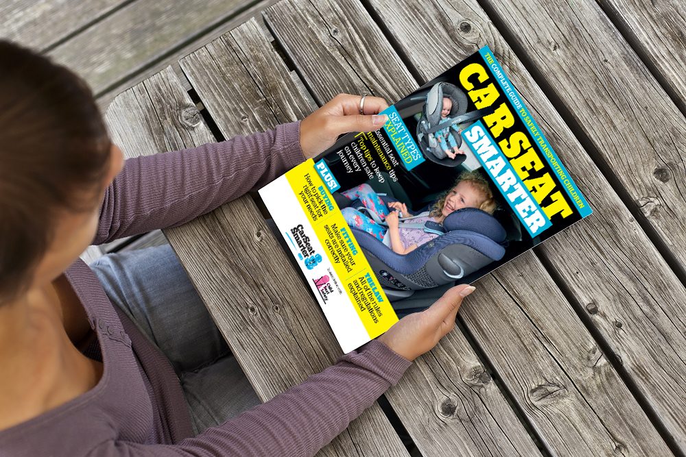 The CarSeatSmarter magazine being read on a tablet